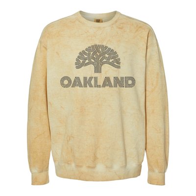 Oak Tree Outfit Souvenir Oakland Colorblast Crewneck Sweatshirt