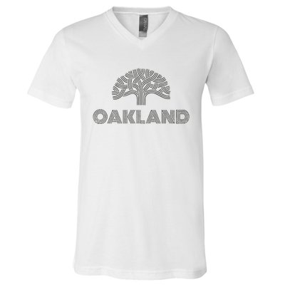 Oak Tree Outfit Souvenir Oakland V-Neck T-Shirt