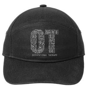 Occupational Therapy OT Month Therapist Art Idea 7-Panel Snapback Hat