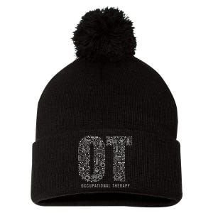 Occupational Therapy OT Month Therapist Art Idea Pom Pom 12in Knit Beanie