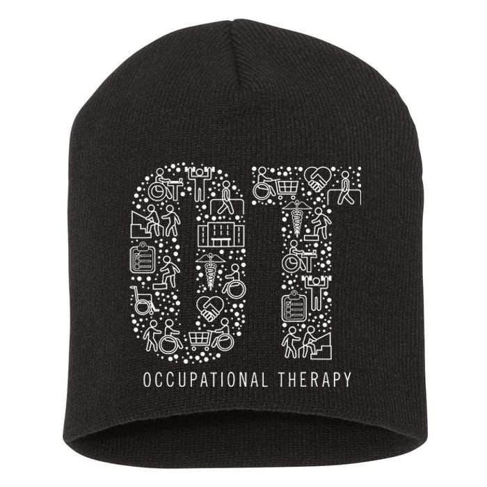 Occupational Therapy OT Month Therapist Art Idea Short Acrylic Beanie