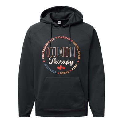 Occupational Therapy OT Therapist OT Month Groovy Performance Fleece Hoodie