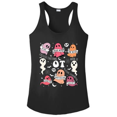 Occupational Therapy OT OTA Halloween Spooky Cute Ghosts Ladies PosiCharge Competitor Racerback Tank