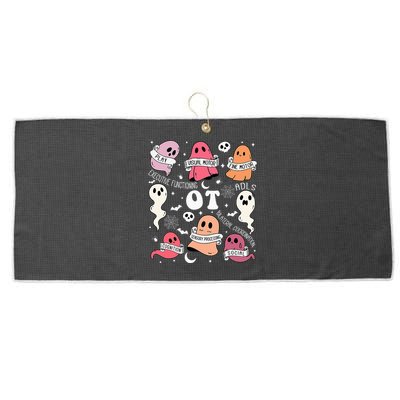 Occupational Therapy OT OTA Halloween Spooky Cute Ghosts Large Microfiber Waffle Golf Towel