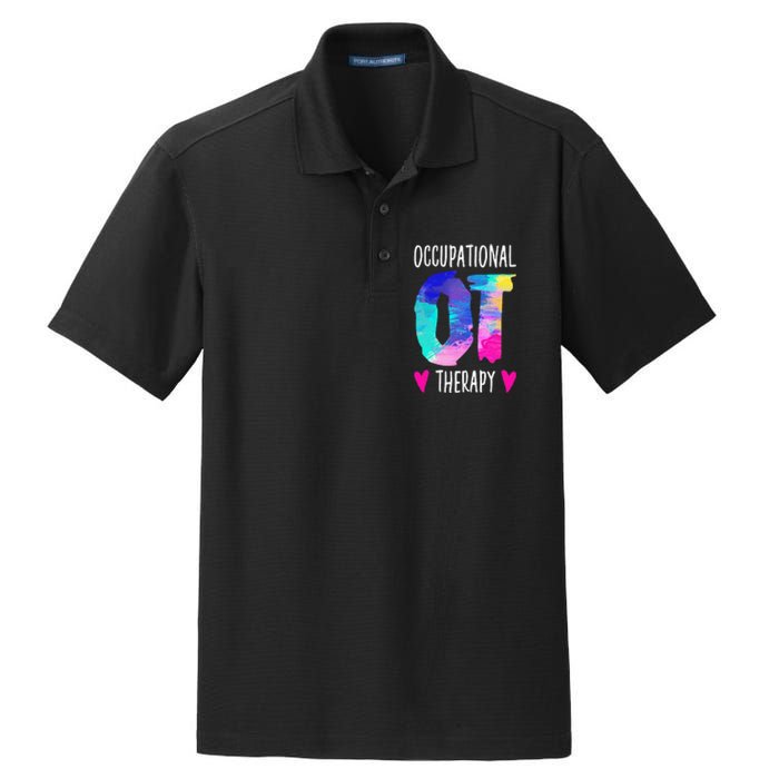 Occupational Therapist OTA Colorful Occupational Therapy Dry Zone Grid Polo