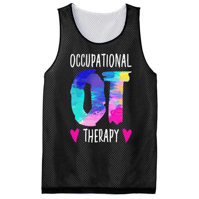 Occupational Therapist OTA Colorful Occupational Therapy Mesh Reversible Basketball Jersey Tank