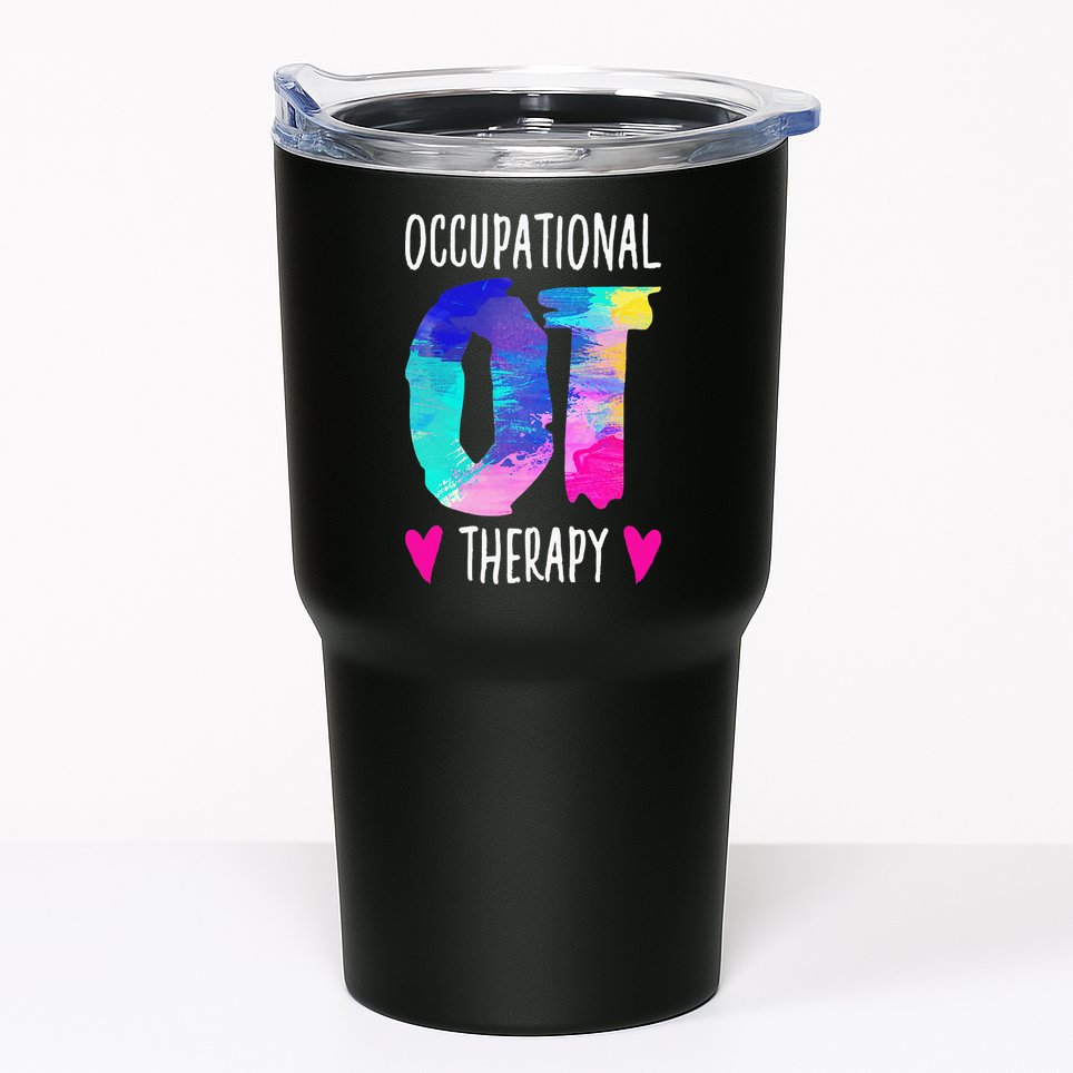 Occupational Therapist OTA Colorful Occupational Therapy Tumbler