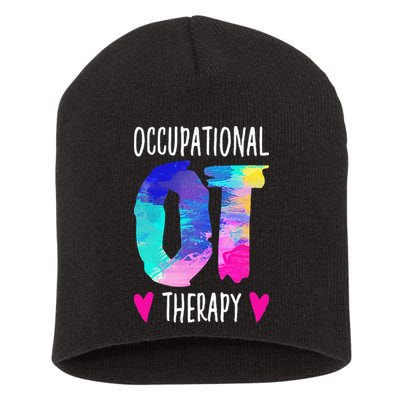 Occupational Therapist OTA Colorful Occupational Therapy Short Acrylic Beanie
