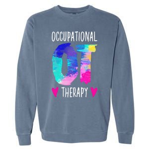 Occupational Therapist OTA Colorful Occupational Therapy Garment-Dyed Sweatshirt