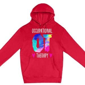 Occupational Therapist OTA Colorful Occupational Therapy Premium Pullover Hoodie