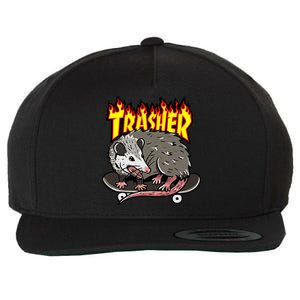 Opossum Trasher Wool Snapback Cap