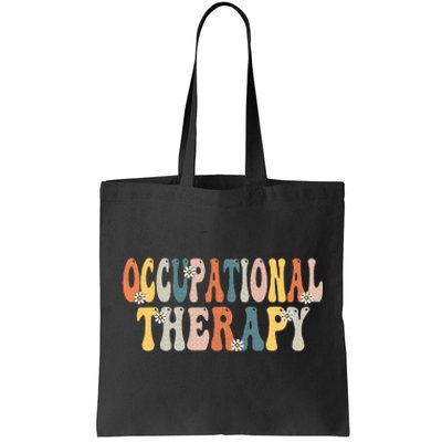 Occupational Therapy Ot Therapist Ot Month Groovy Retro Tote Bag