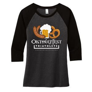 Oktoberfest Triathlete Women's Tri-Blend 3/4-Sleeve Raglan Shirt