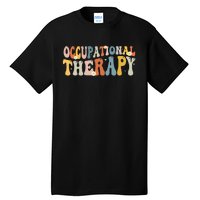 Occupational Therapy OT Therapist OT Month Groovy Retro Tall T-Shirt