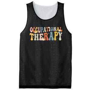 Occupational Therapy OT Therapist OT Month Groovy Retro Mesh Reversible Basketball Jersey Tank