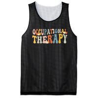 Occupational Therapy OT Therapist OT Month Groovy Retro Mesh Reversible Basketball Jersey Tank