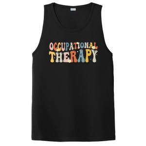 Occupational Therapy OT Therapist OT Month Groovy Retro PosiCharge Competitor Tank