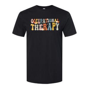 Occupational Therapy OT Therapist OT Month Groovy Retro Softstyle CVC T-Shirt