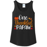 One Thankful Papaw Thankgiving Fall Autumn Pumpkin Dad Ladies Essential Tank