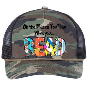 Oh The Places You'll Go When You Read National Read Across America Retro Rope Trucker Hat Cap