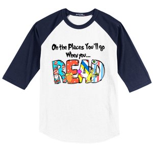 Oh The Places You'll Go When You Read National Read Across America Baseball Sleeve Shirt