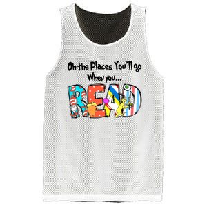 Oh The Places You'll Go When You Read National Read Across America Mesh Reversible Basketball Jersey Tank