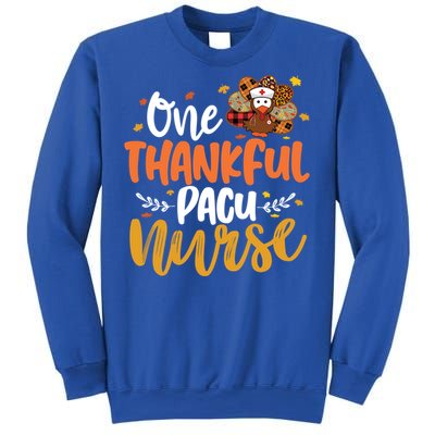 One Thankful Pacu Nurse Turkey Leopard Thanksgiving Cute Gift Sweatshirt