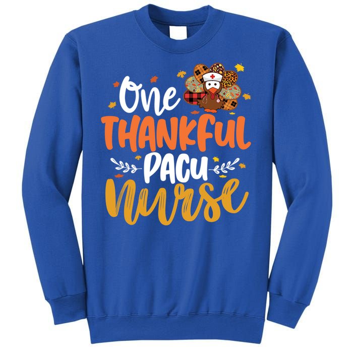 One Thankful Pacu Nurse Turkey Leopard Thanksgiving Cute Gift Sweatshirt