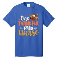 One Thankful Pacu Nurse Turkey Leopard Thanksgiving Cute Gift Tall T-Shirt