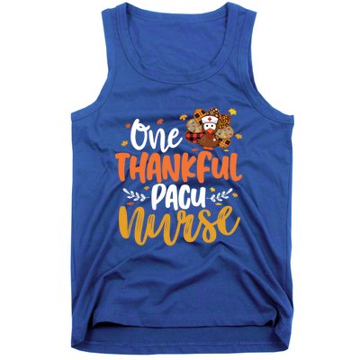 One Thankful Pacu Nurse Turkey Leopard Thanksgiving Cute Gift Tank Top