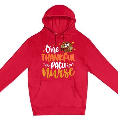 One Thankful Pacu Nurse Turkey Leopard Thanksgiving Cute Gift Premium Pullover Hoodie