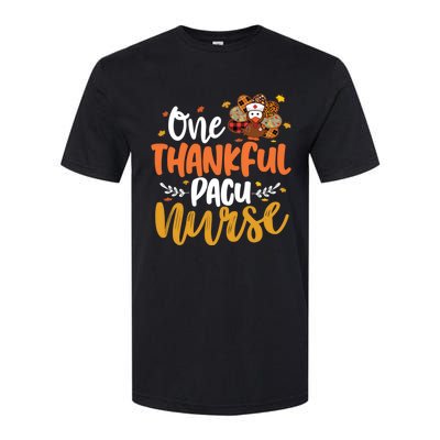 One Thankful Pacu Nurse Turkey Leopard Thanksgiving Cute Gift Softstyle CVC T-Shirt