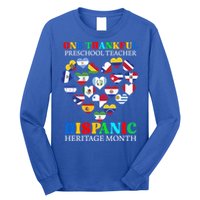 One Thankful Preschool Teacher Hispanic Heritage Month Gift Long Sleeve Shirt