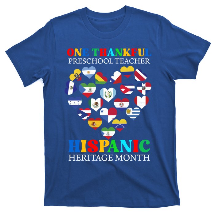 One Thankful Preschool Teacher Hispanic Heritage Month Gift T-Shirt