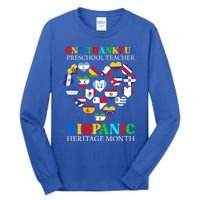 One Thankful Preschool Teacher Hispanic Heritage Month Gift Tall Long Sleeve T-Shirt