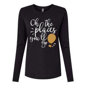 Oh The Places You'll Go Thinking Lightbulb Womens Cotton Relaxed Long Sleeve T-Shirt