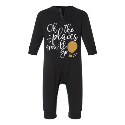 Oh The Places You'll Go Thinking Lightbulb Infant Fleece One Piece