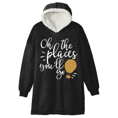 Oh The Places You'll Go Thinking Lightbulb Hooded Wearable Blanket