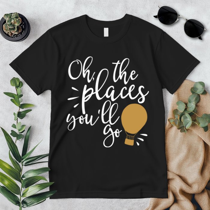 Oh The Places You'll Go Thinking Lightbulb Premium T-Shirt