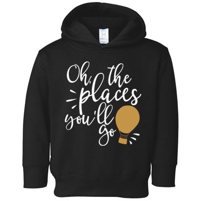 Oh The Places You'll Go Thinking Lightbulb Toddler Hoodie