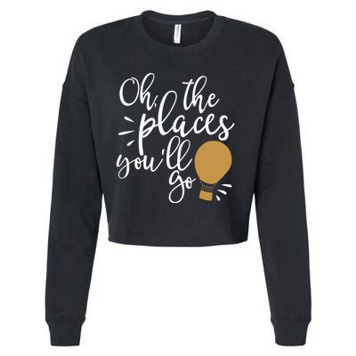 Oh The Places You'll Go Thinking Lightbulb Cropped Pullover Crew