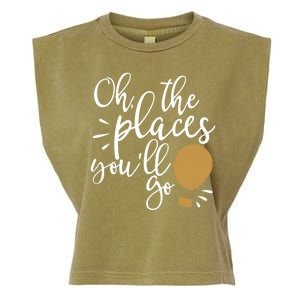 Oh The Places You'll Go Thinking Lightbulb Garment-Dyed Women's Muscle Tee