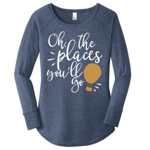 Oh The Places You'll Go Thinking Lightbulb Women's Perfect Tri Tunic Long Sleeve Shirt