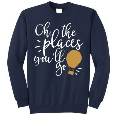 Oh The Places You'll Go Thinking Lightbulb Tall Sweatshirt