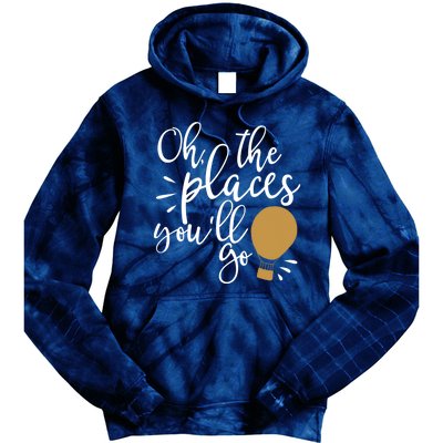 Oh The Places You'll Go Thinking Lightbulb Tie Dye Hoodie