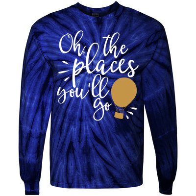 Oh The Places You'll Go Thinking Lightbulb Tie-Dye Long Sleeve Shirt