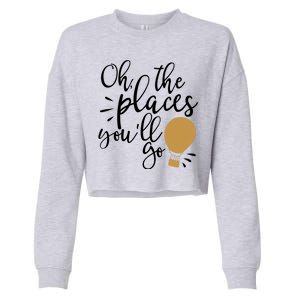 Oh The Places You'll Go Thinking Lightbulb Cropped Pullover Crew