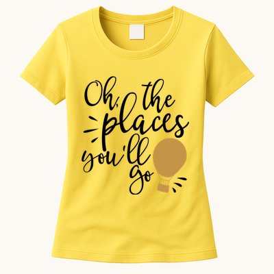 Oh The Places You'll Go Thinking Lightbulb Womens T-Shirt