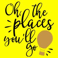 Oh The Places You'll Go Thinking Lightbulb Kids T-Shirt