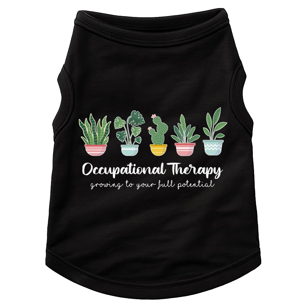 Occupational Therapy Pediatric Therapist Ot Month Cute Plant Great Gift Doggie Tank